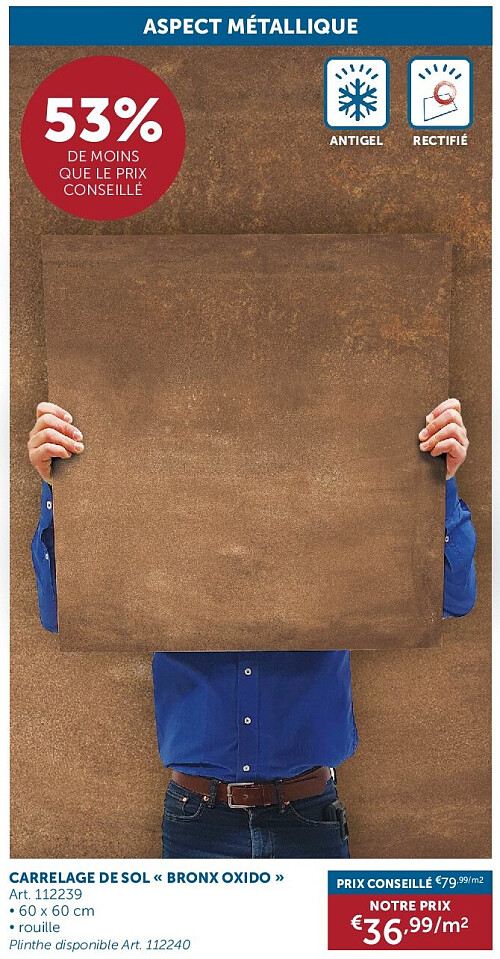 CARRELAGE DE SOL « BRONX OXIDO »