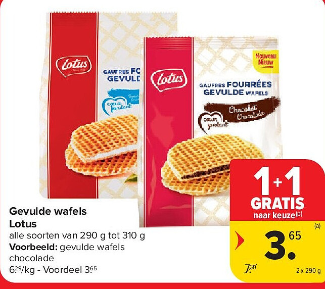Gevulde wafels Lotus
