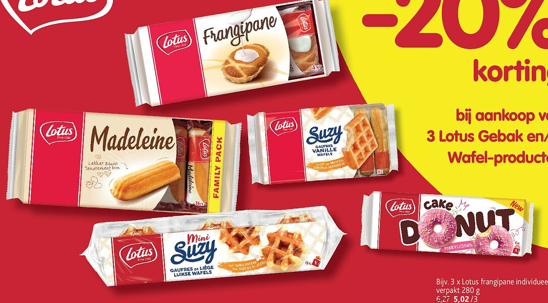 Lotus gebak- en wafelproducten
