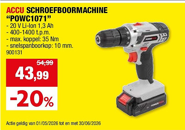 ACCU SCHROEFBOORMACHINE “POWC1071”