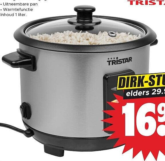 Tristar RVS rijstkoker RK-6146