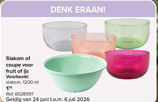 Slakom of coupe voor fruit of ijs