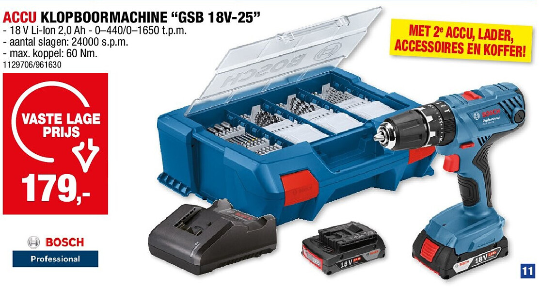 ACCU KLOPBOORMACHINE “GSB 18V-25”