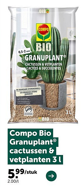 Compo Bio Granuplant® cactussen & vetplanten 31