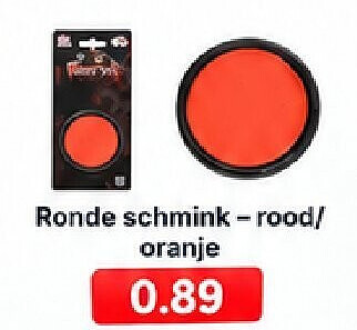Ronde schmink - rood/ oranje