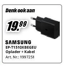 EP-T1510XBEGEU Oplader + Kabel