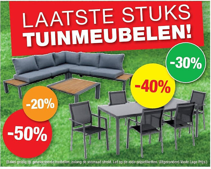 LAATSTE STUKS TUINMEUBELEN!