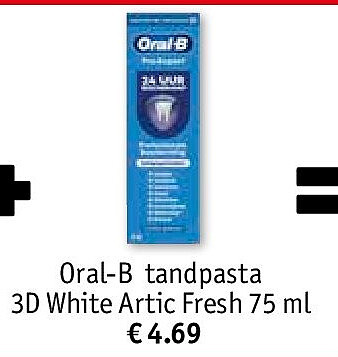 Oral-B tandpasta 3D White Artic Fresh 75 ml