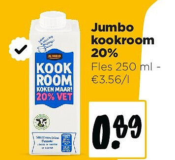 Jumbo kookroom 20%