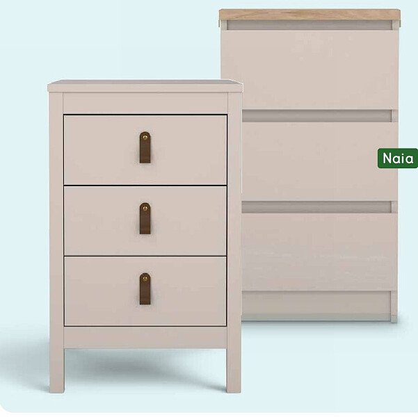Nachtkastje Naia met 3 lades