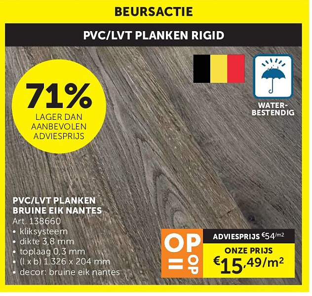 PVC/LVT PLANKEN BRUINE EIK NANTES