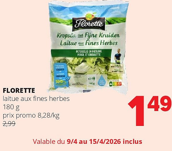 FLORETTE laitue aux fines herbes 180 g