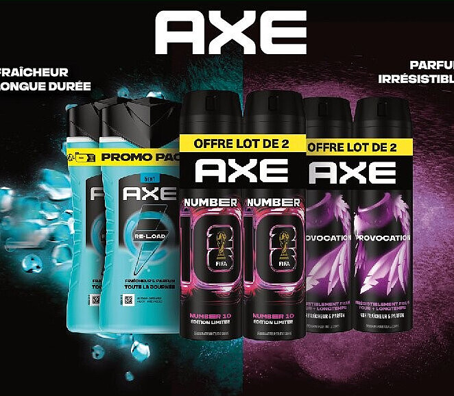 Lots de la gamme Axe