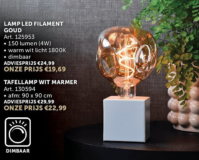 LAMP LED FILAMENT GOUD