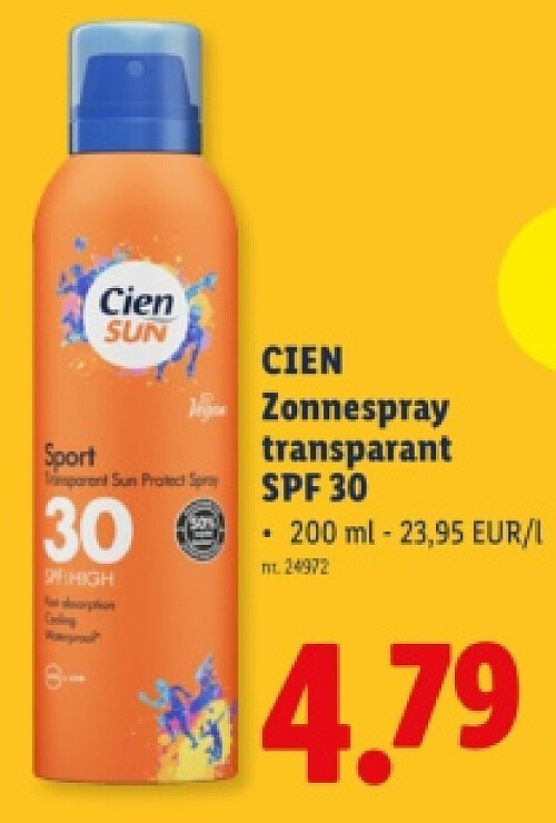 Zonnespray transparant SPF 30