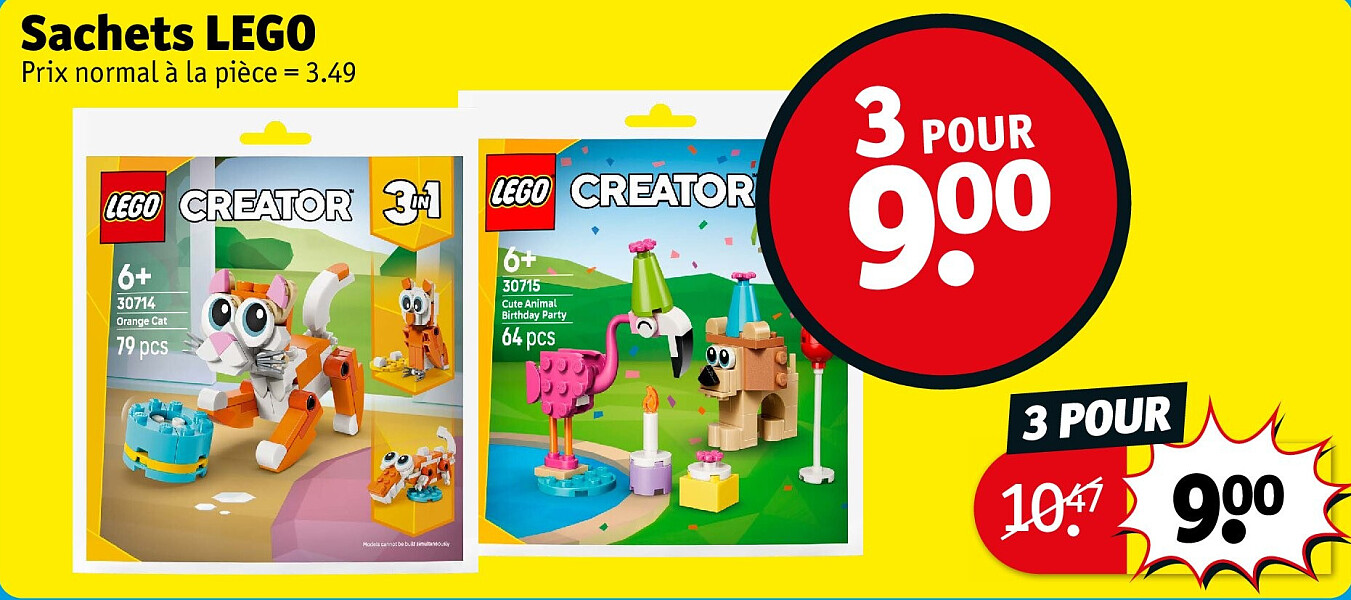 Sachets LEGO 3 POUR