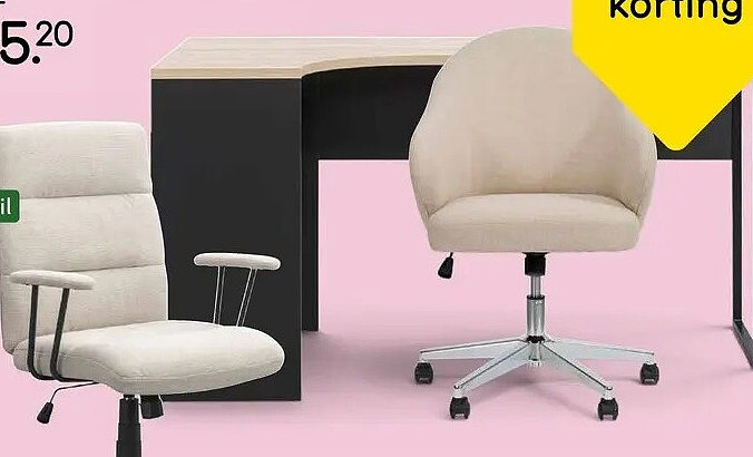 Bureaustoel Phil Beige
