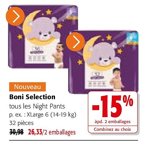 Boni Selection XLarge 6 (14-19 kg) 32 pièces
