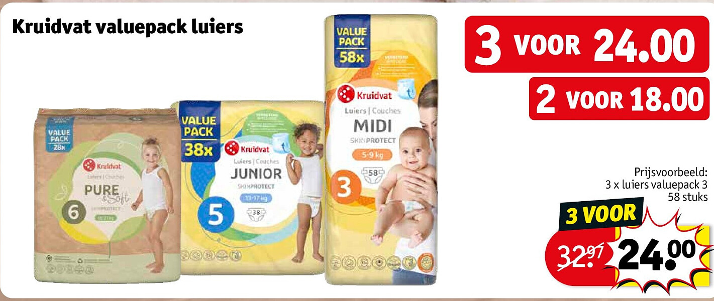 Kruidvat valuepack luiers