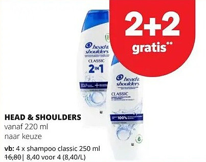 HEAD & SHOULDERS shampoo classic 250 ml
