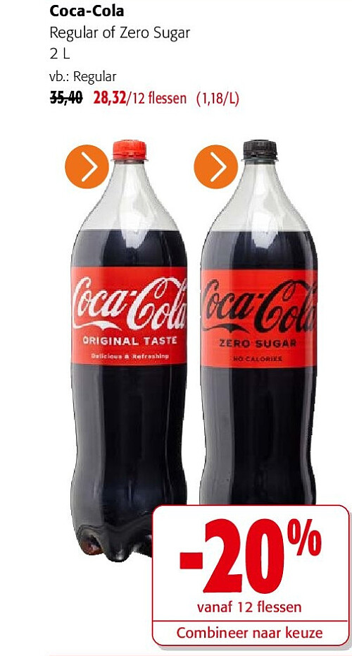 Coca-Cola Regular of Zero Sugar 2 L