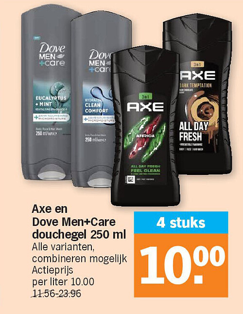 Axe en Dove Men+Care douchegel 250 ml