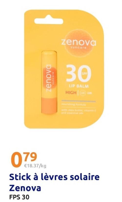 Stick à lèvres solaire Zenova