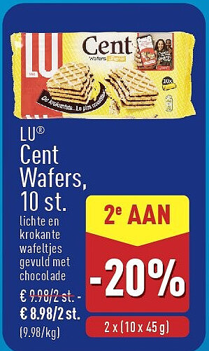Cent Wafers, 10st.