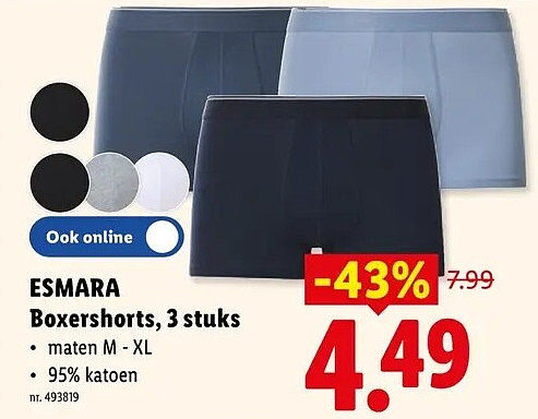 ESMARA Boxershorts, 3 stuks