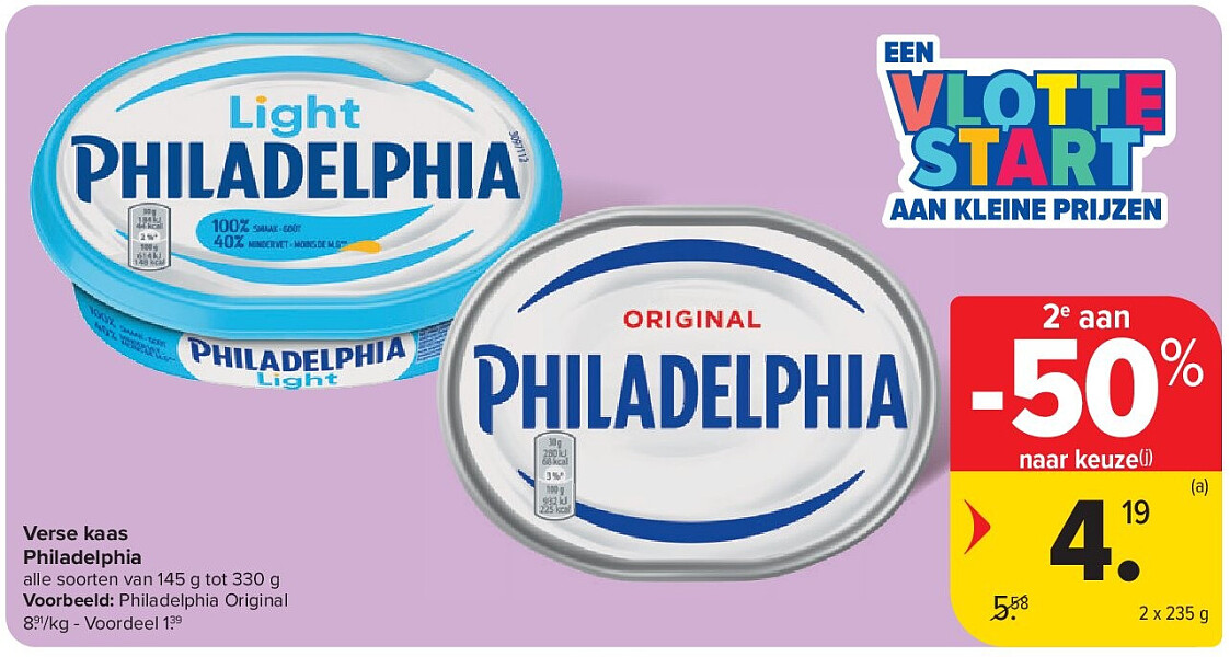 Verse kaas Philadelphia