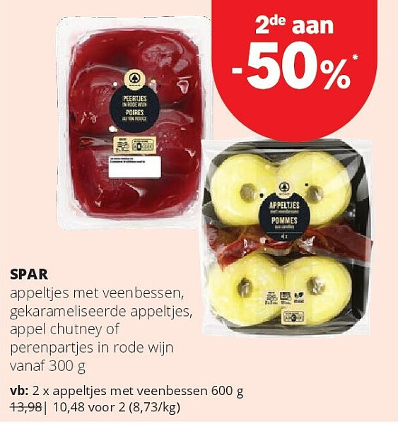 SPAR appeltjes met veenbessen 600 g