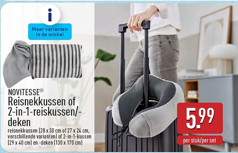Reisnekkussen of 2-in-1-reiskussen/- deken