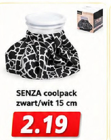 SENZA coolpack zwart/wit 15 cm