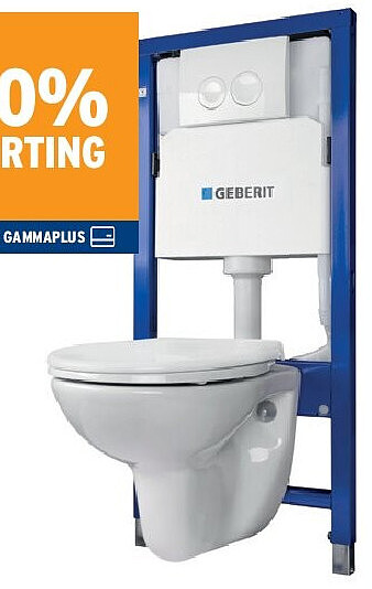 Duo pack hangwc Abell met Geberit inbouw-reservoir UP100