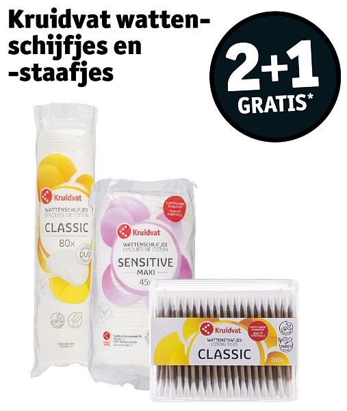 Kruidvat wattenschijfjes en -staafjes