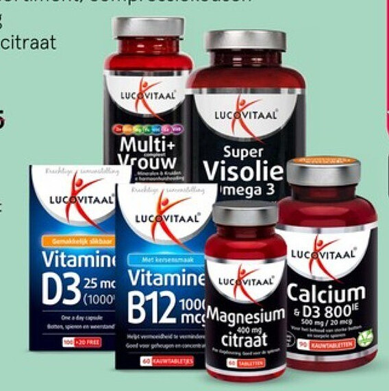 Lucovitaal Magnesiumcitraat 400 mg Citraat, 60 tabletten