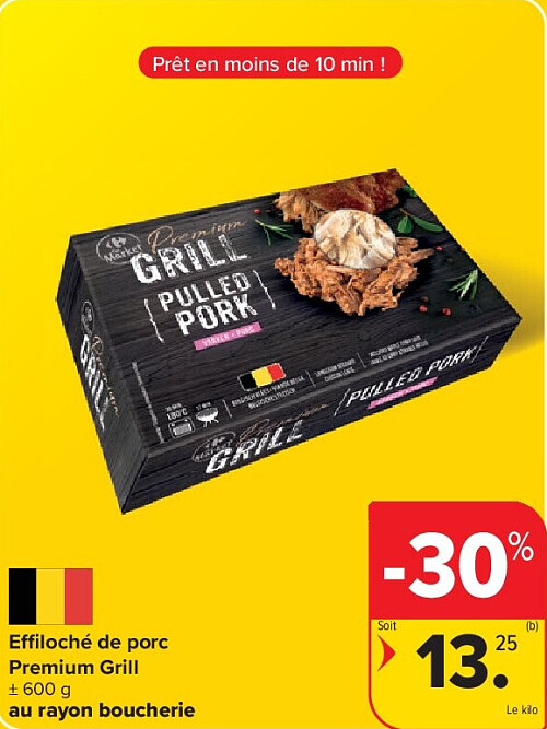 Effloché de porc Premium Grill