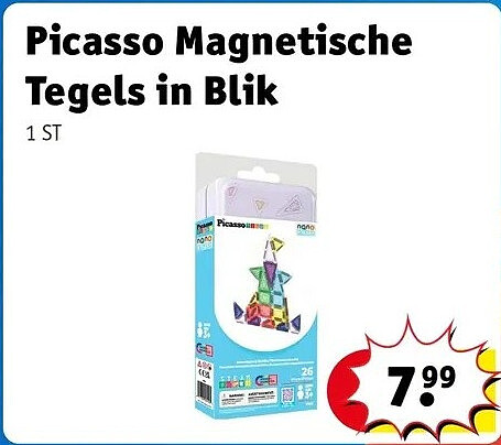 Picasso Magnetische Tegels in Blik