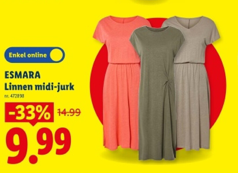 Linnen midi-jurk