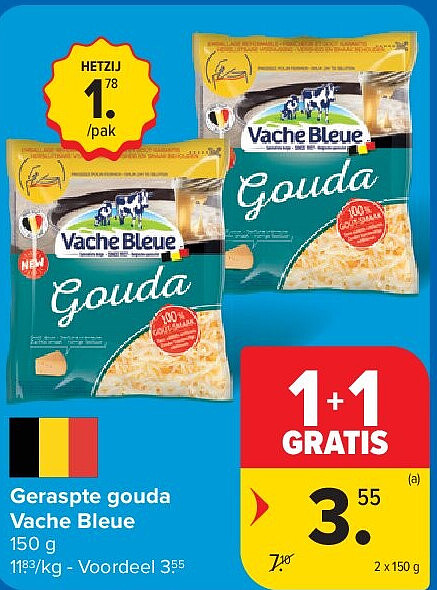 Geraspte gouda Vache Bleue