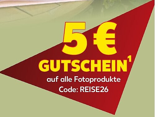 5 € Gutschein auf alle Fotoprodukte