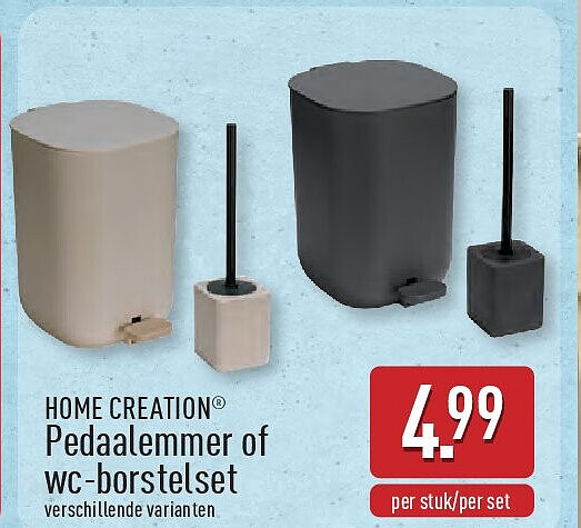 Pedaalemmer of wc-borstelset