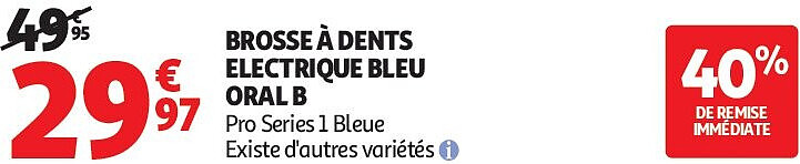 Brosse à dents électrique bleue Oral-B Pro Series 1