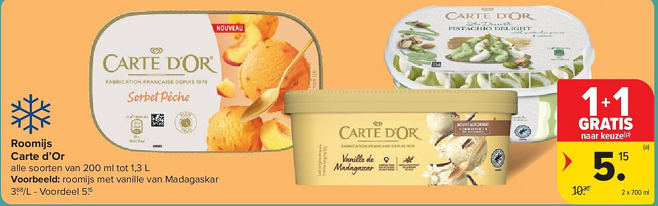Roomijs Carte d’Or