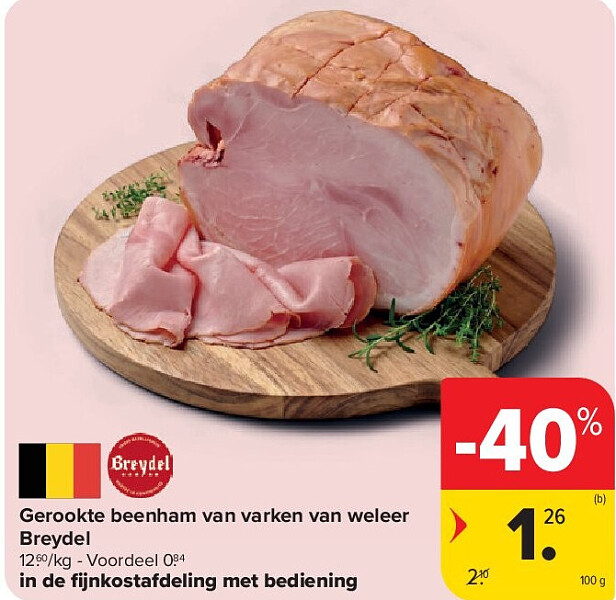 Gerookte beenham van varken van weleer Breydel