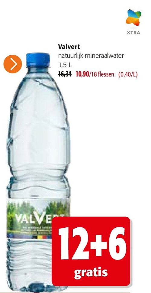 Valvert natuurlijk mineraalwater 1,5 L
