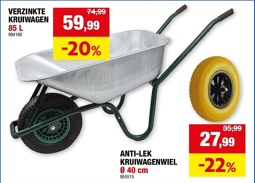 VERZINKTE KRUIWAGEN 85 L