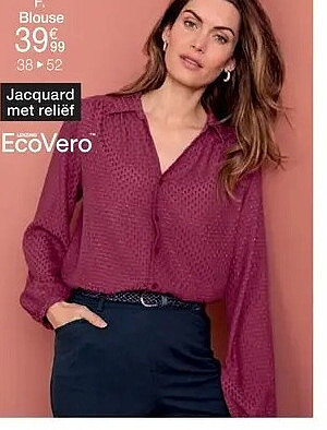 Blouse met jacquardmotief in reliëf