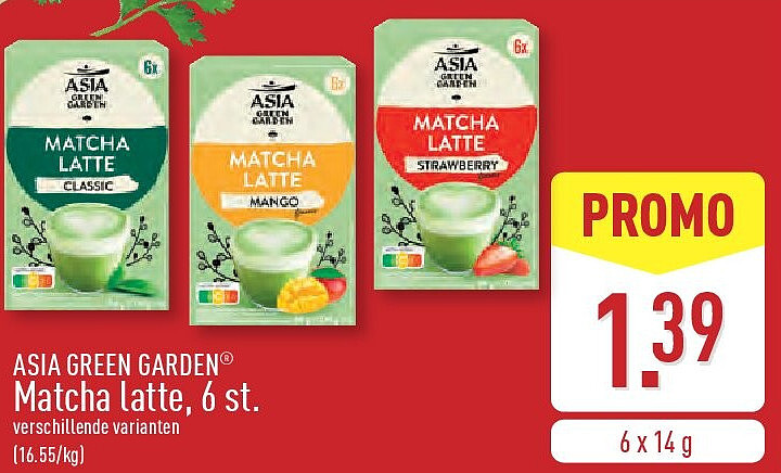 Matcha latte, 6st.