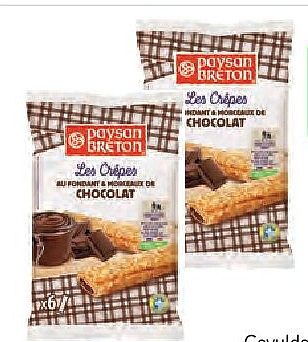 Paysan Breton Gevulde flapjes chocolade - 6 stuks